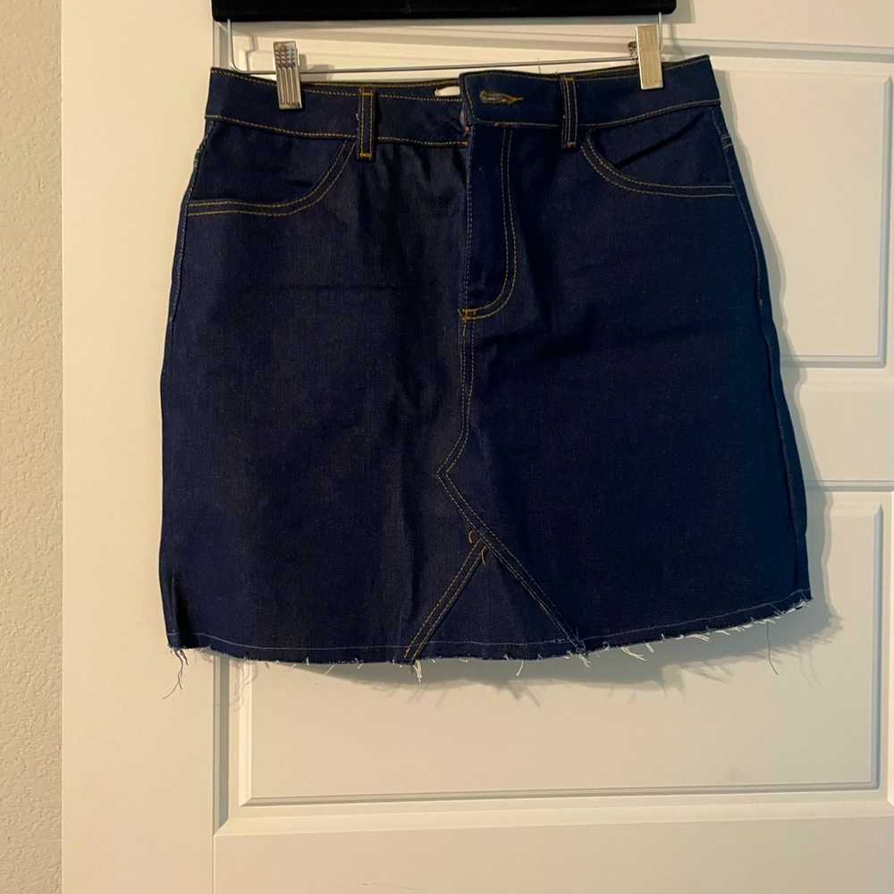 Denim mini skirt size 36 (fits like a size 8)
